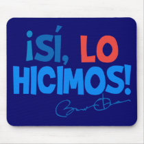 Obama Spanish Yes We Did Inauguration mousepads by obamashirtstop Obama Spanish Yes We Did Inauguration mousepads