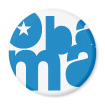 Obama square magnet