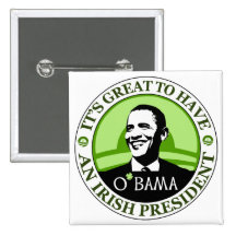 Obama St. Patrick's Day Button