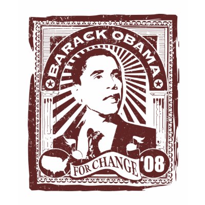 Obama Stamp (Pink) T-shirt by bigfigdesign