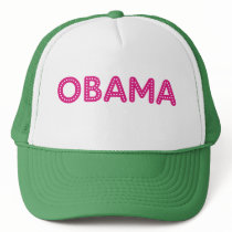 Obama Starry Lights Bling Hat in Kelly Green/White