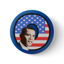 Obama Stars and Stripes Buttons
