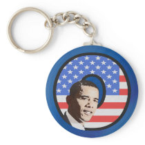 Obama Stars and Stripes Keychain