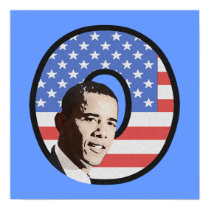 Obama Stars and Stripes Poster