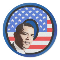 Obama Stars and Stripes Stickers