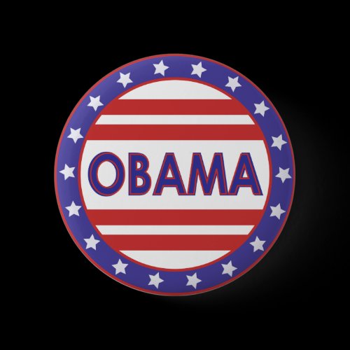 Obama Stars&Stripes Circle Pins