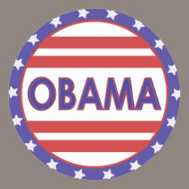 Obama Stars&Stripes Circle stickers