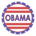 Obama Stars&Stripes Circle stickers by chmayer Obama Stars&Stripes Circle stickers