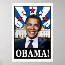 Obama Stars & Stripes Poster posters