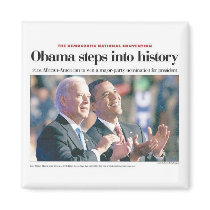 Obama Steps Into History Magnet by democrattotheend Obama Steps Into History Magnet