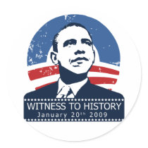 Obama Round Stickers