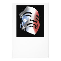 Obama StStripe 3black Stationery Paper