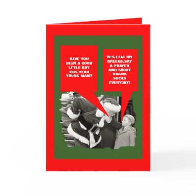 Obama sucks Christmas Greeting Cards by BIGNUMPT