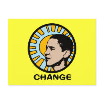 Obama Sun Change Postcard by wingedturtle Obama Sun Change Postcard