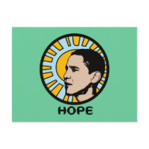 Obama Sun Hope Postcard by wingedturtle Obama Sun Hope Postcard