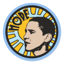 Obama Sun Hope Stickers by wingedturtle Obama Sun Hope Stickers