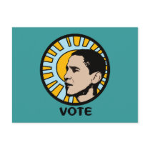 Obama Sun Vote Postcard by wingedturtle Obama Sun Vote Postcard