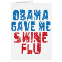 obama swine flu greeting cards