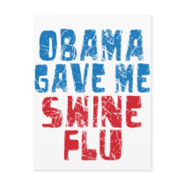 obama swine flu postcards
