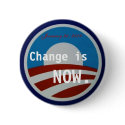 Obama symbol, Change is NOW., January 20, 2009 buttons
