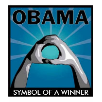 OBAMA, SYMBOL OF A WINNER t-shirts
