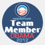 Obama Team Member Round Sticker