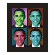 Obama Technicolor Poster posters