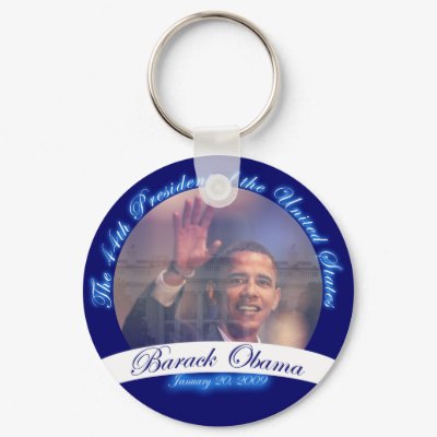 Obama: The 44th President Inauguration Keychain by democrattotheend