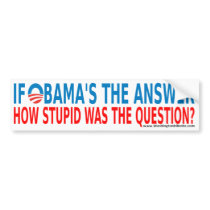 Obama The Answer Bumper Sticker