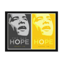 Obama - The New Hope Black & Gold Postcard by cpope929 Obama - The New Hope Black & Gold Postcard