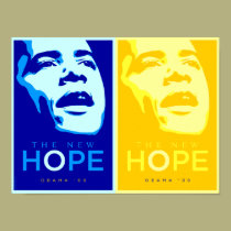 Obama - The New Hope Blue & Gold Poster posters
