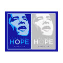 Obama - The New Hope Blue & White Postcard by cpope929 Obama - The New Hope Blue & White Postcard