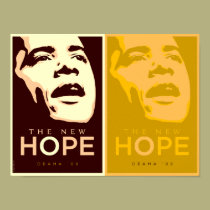 Obama The New Hope Brown & Gold Poster posters