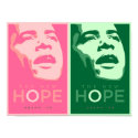 Obama - The New Hope Pink & Green Poster posters