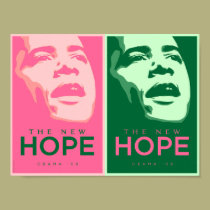 Obama - The New Hope Pink & Green Poster 2 posters