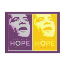 Obama - The New Hope Purple & Gold Postcard by cpope929 Obama - The New Hope Purple & Gold Postcard