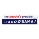 Obama, The People's President - Bumper Sticker bumper stickers by mariethepea Obama, The People's President - Bumper Sticker bumper stickers
