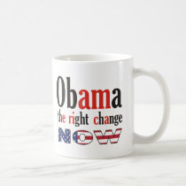 Obama - the right change now (America) mugs