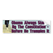 obama The Trampler Bumper Stickers