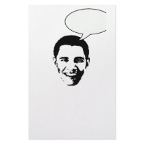 Obama thought bubble stationery