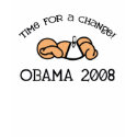Obama Time for a Change Diaper t-shirts