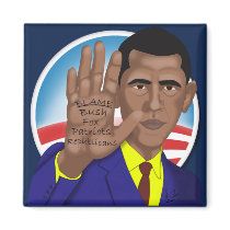 Obama: Handel in seinem Teleprompter? magnete by ObamaWatch Obama: Handel in seinem Teleprompter? magnete