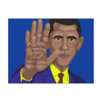 Obama: Handel in seinem Teleprompter? postkarten by ObamaWatch Obama: Handel in seinem Teleprompter? postkarten