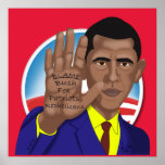 Obama Trades in Teleprompter Posters