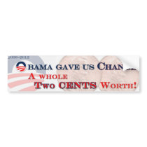 Obama Two Cents of Change Bumper Sticker