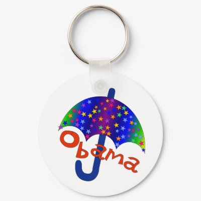 Obama Umbrella Inaguration Memento Key Chains by orsobear