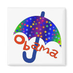 Obama Umbrella Inaguration Memento Fridge Magnet