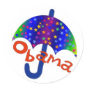 Obama Umbrella Inaguration Memento stickers by orsobear Obama Umbrella Inaguration Memento stickers