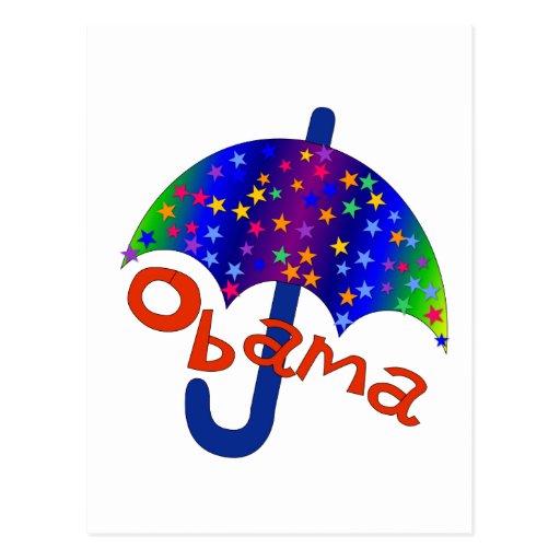 Obama Umbrella Inauguration Memento Postcard