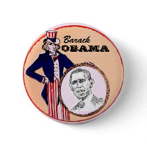 Obama Uncle Sam Button by elfyboy Obama Uncle Sam Button
